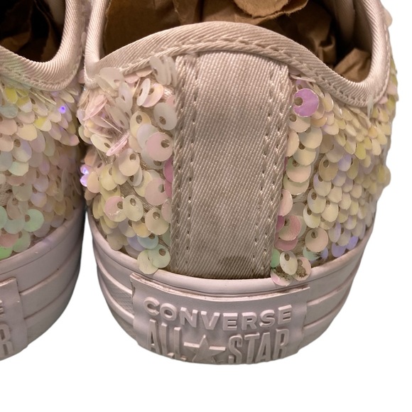 Converse All Star Iridescent Sequined Chuck Taylor aloe Top Sneakers Sz 6 Men 4 - Picture 6 of 9